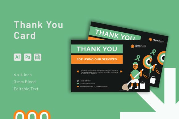 Cleaning Service - Thank You Card: A Strategic Asset for Professional Client Retention