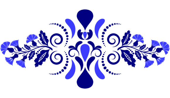 Ornament Floral Dividers Svg: Elevating Digital Design with Blue Cornflower Elegance