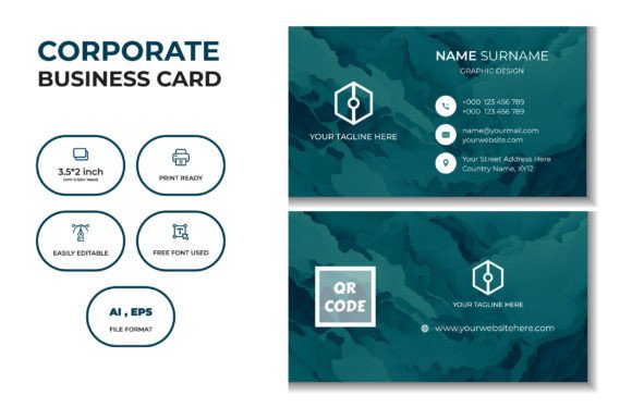 Watercolor Business Card Template